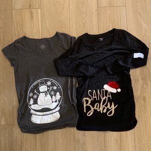 ‼️2 for $15 Set of maternity Christmas shirts